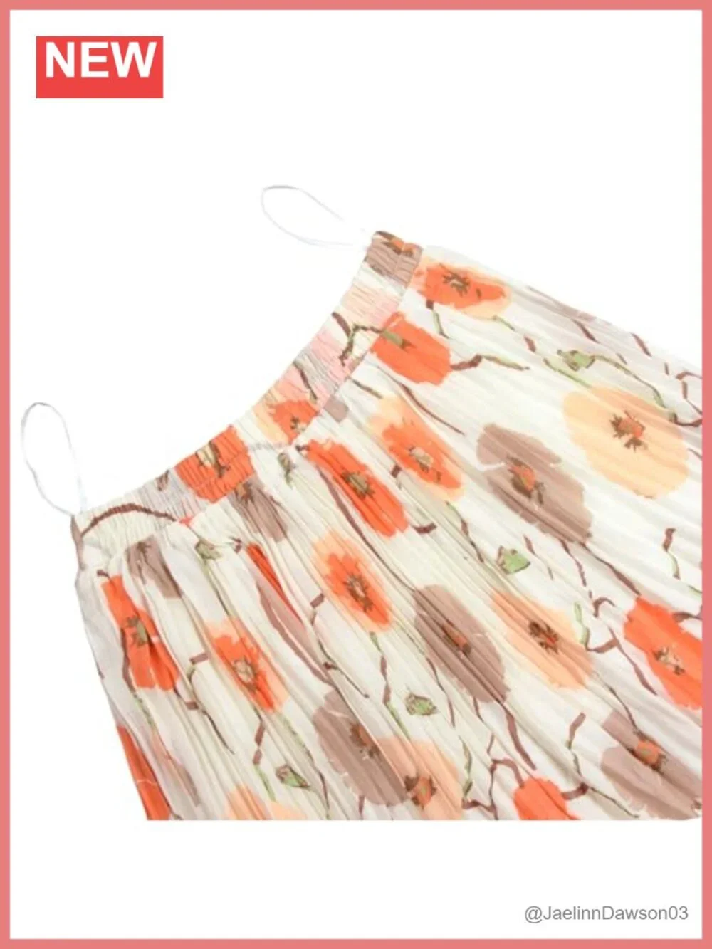 Women's Chiffon Pleated A-Line Midi Skirt Elastic High Waist Flowy